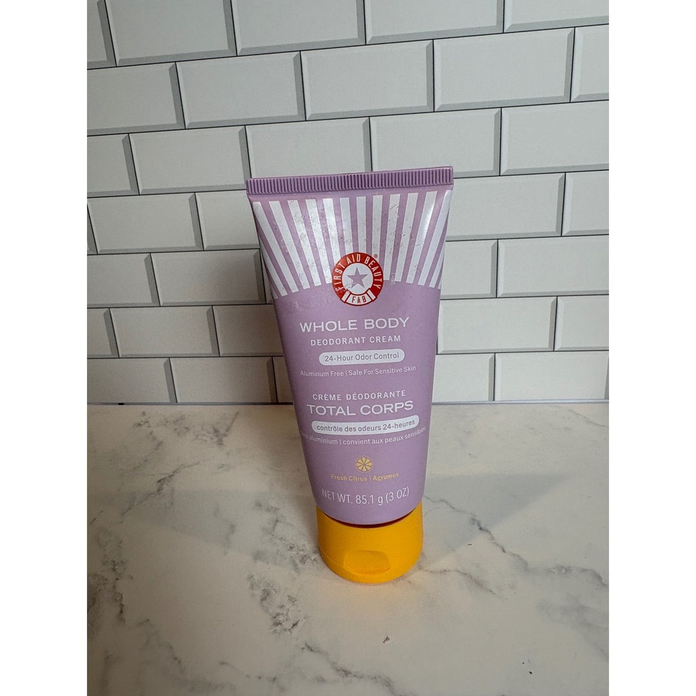 First Aid Beauty FAB Whole Body Deodorant‎ Cream Fresh Citrus 3 oz Aluminum Free
